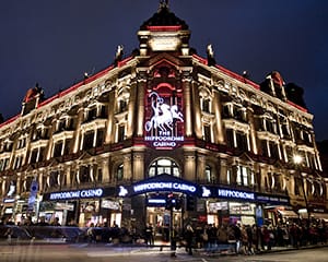 The Hippodrome London Casino at night
